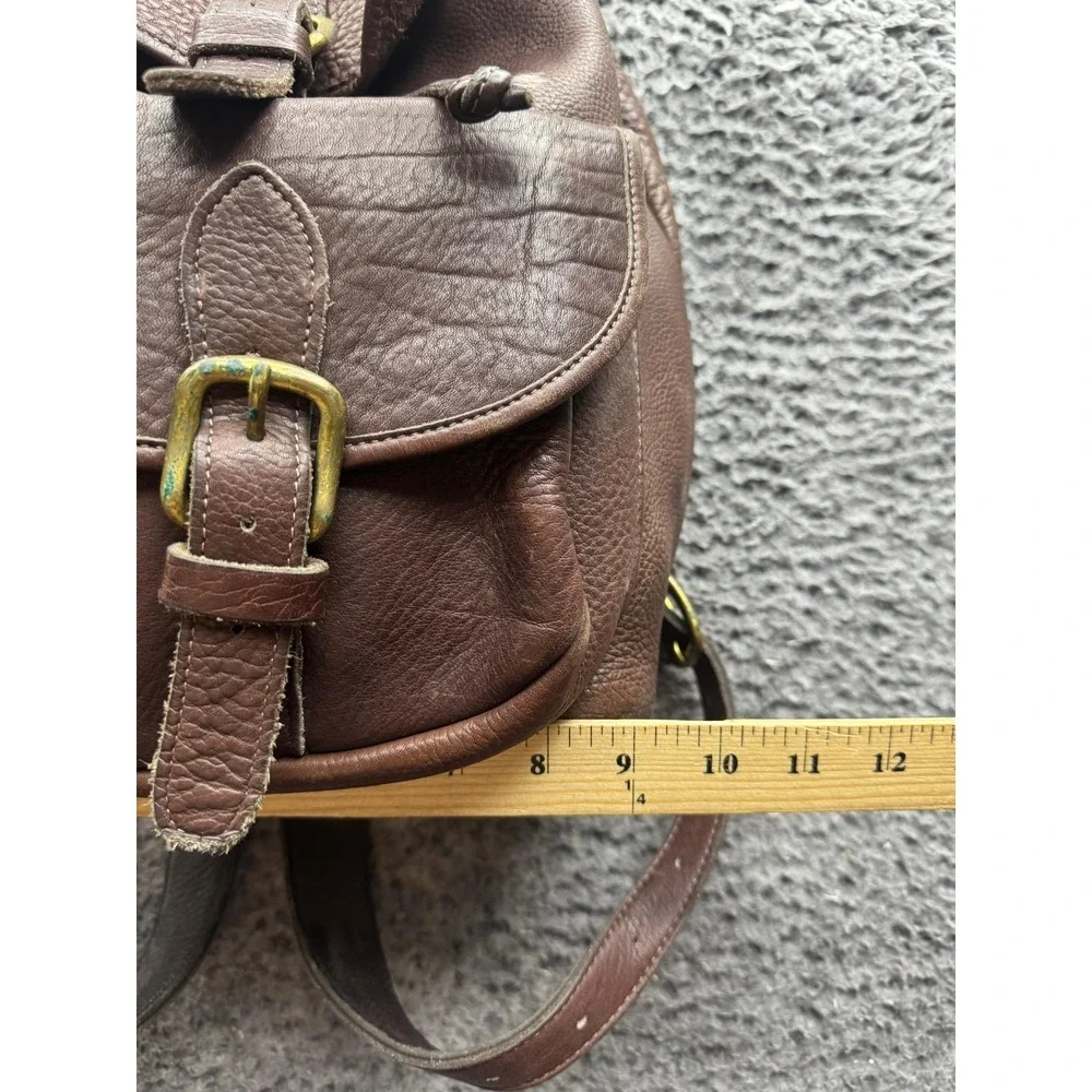 Vintage Leather Craft Authentic School‎ Travel Rucksack Backpack Brown Unisex
